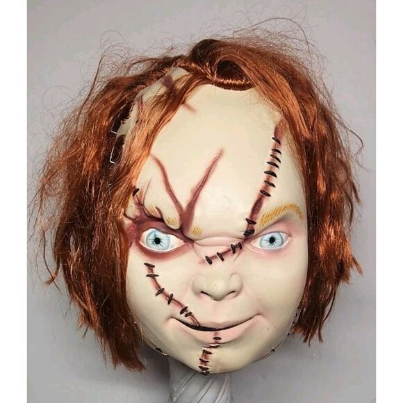 Halloween CURSE OF CHUCKY - SCARRED CHUCKY Latex Mask TOTS Officially Licensed - Picture 3 of 16